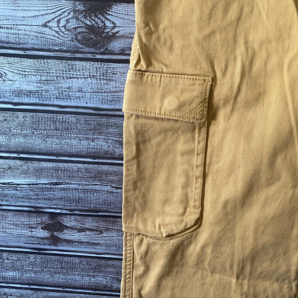 LL‎ Bean Men's BeanFlex Standard Fit Cargo Pants Size 32 x 32 Tan Pockets Logo
